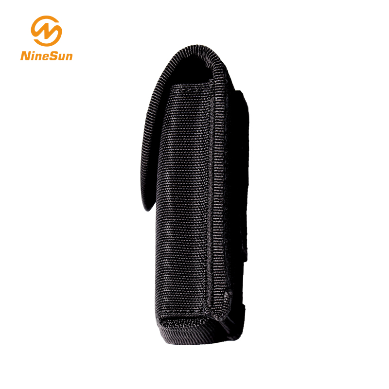 Pequeña funda de cuchillo plegable de nylon negro