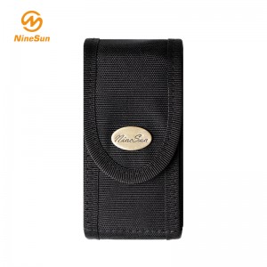 Pequeña funda de cuchillo plegable de nylon negro