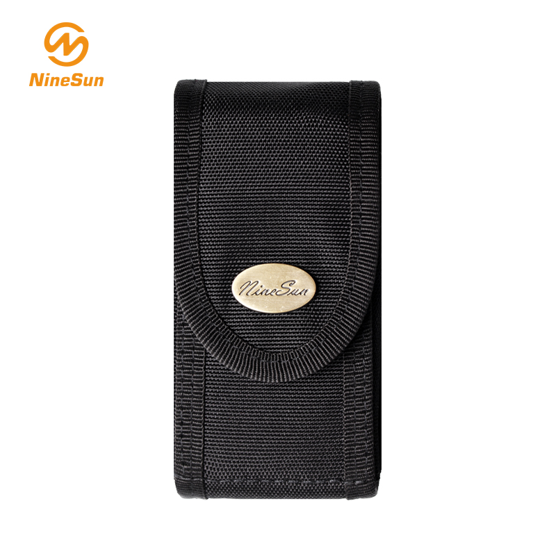 Pequeña funda de cuchillo plegable de nylon negro