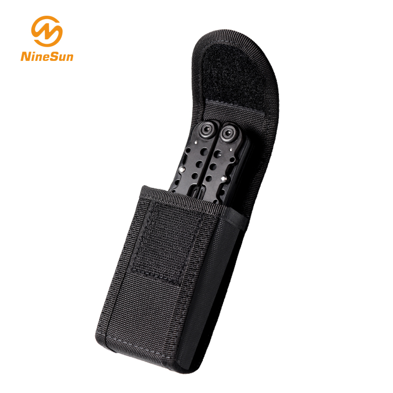 Pequeña funda de cuchillo plegable de nylon negro