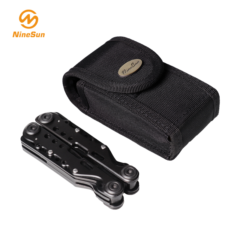 Pequeña funda de cuchillo plegable de nylon negro