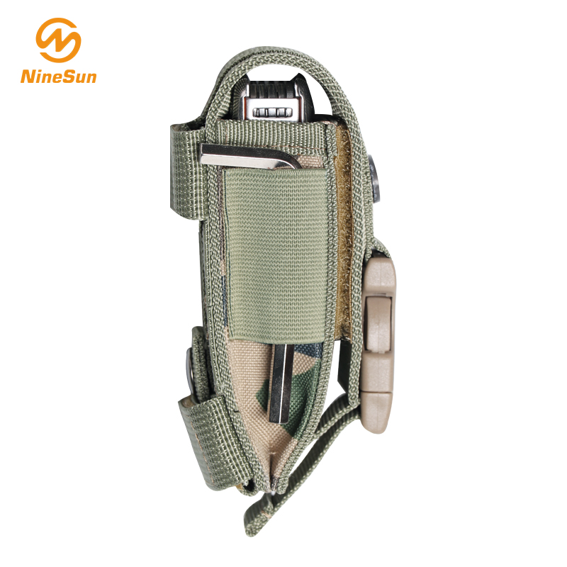 Pequeña funda de cuchillo plegable de nylon verde - NF-KF-180013