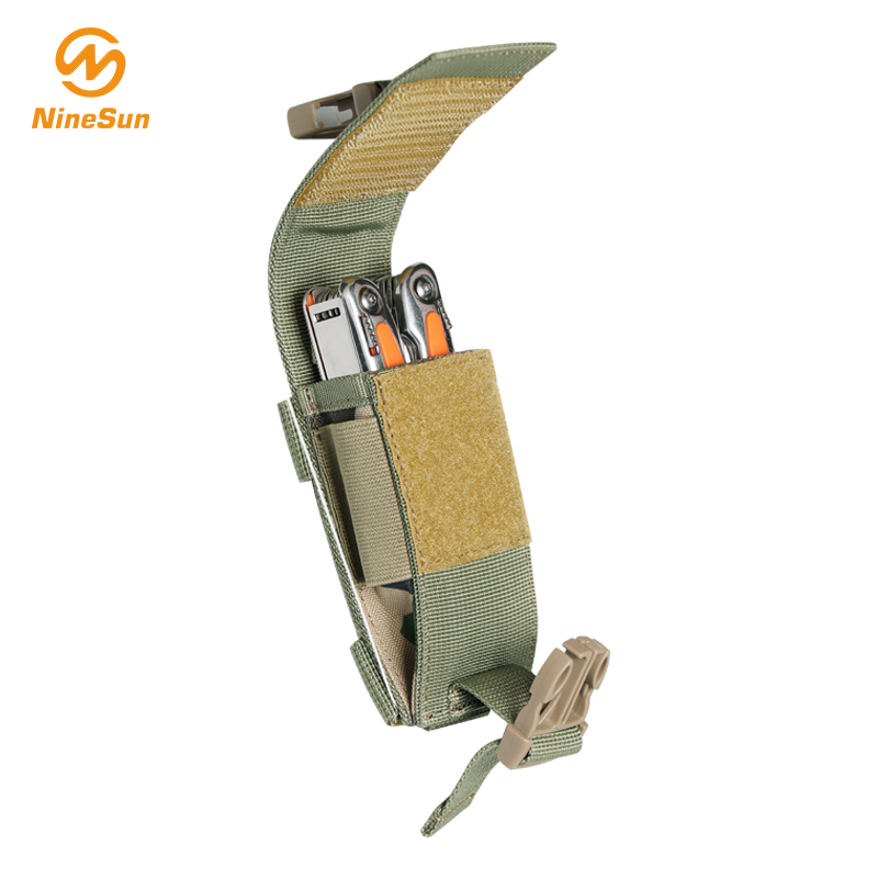 Pequeña funda de cuchillo plegable de nylon verde - NF-KF-180013