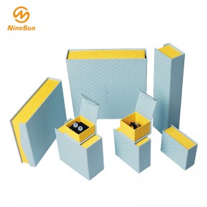 Caja de regalo azul, amarilla - Joyero, Cajas de regalo de boda para ocasiones especiales
