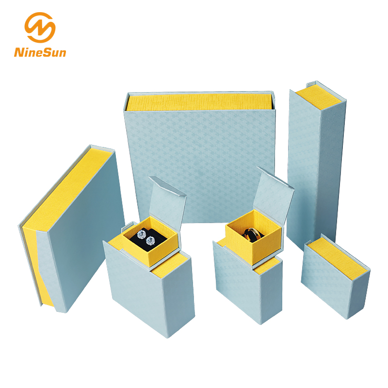 Caja de regalo azul, amarilla - Joyero, Cajas de regalo de boda para ocasiones especiales