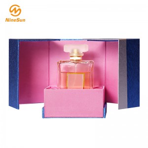 Paquete de regalo de almacenamiento de perfume Caja de cartón Embalaje Caja de almacenamiento cosmética plegable para regalo Caja de almacenamiento de aceite hecha a mano